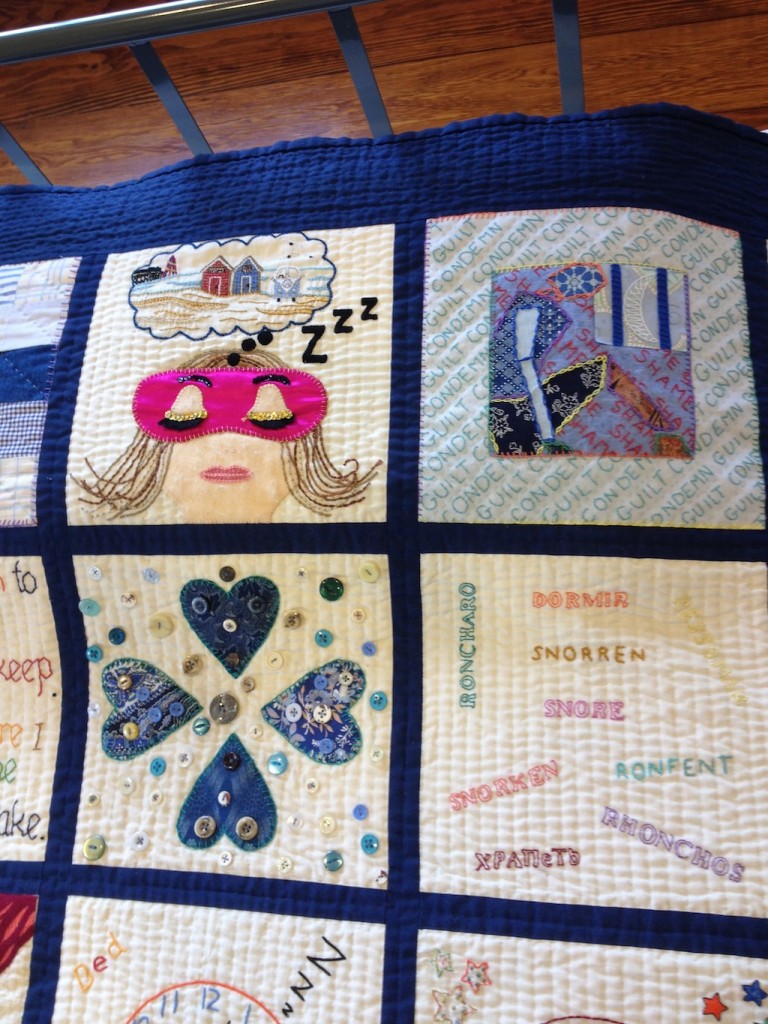 Things we do in bed exhibition quilts Tracy Chevalier Danson House Bexleyheath fine Cell Work